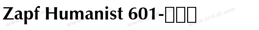 Zapf Humanist 601字体转换